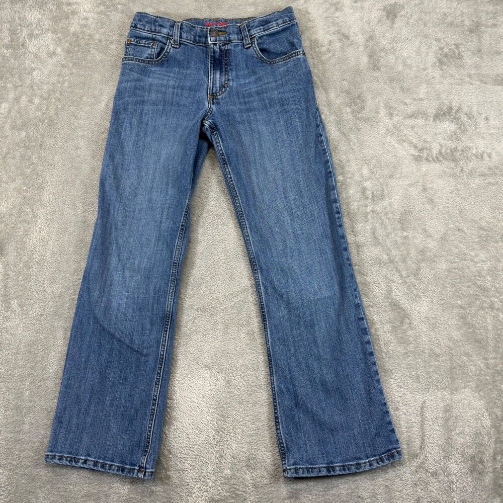 Wrangler Jeans Boy’s 12 Blue Denim Classic Boot Adjustable Waist Western 26x26